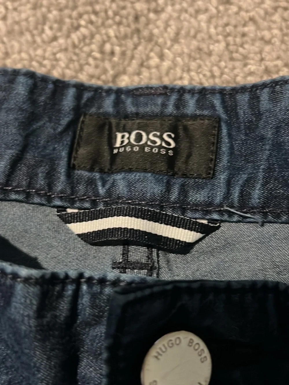Boss Slim Straight Jeans in Deep Indigo